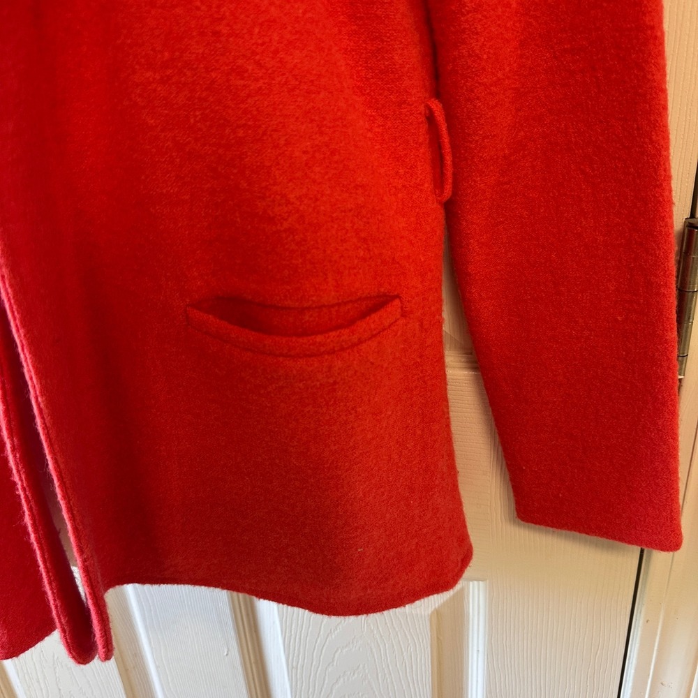 Anthropologie Sparrow Celeste Wool Sweater Blazer Womens XS Red/Orange - Picture 7 of 11